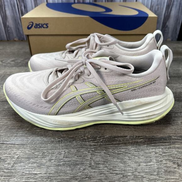 ASICS Gel-Cumulus 27 Women's Running Shoes Size 8 USED- Mineral Beige/yellow - Picture 4 of 9